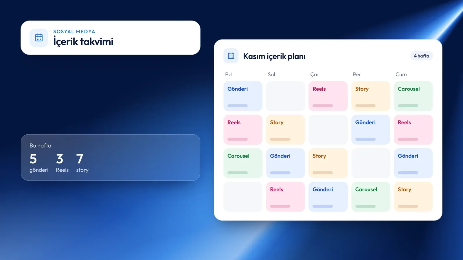 Sosyal medya içerik takvimi nasıl hazırlanır?