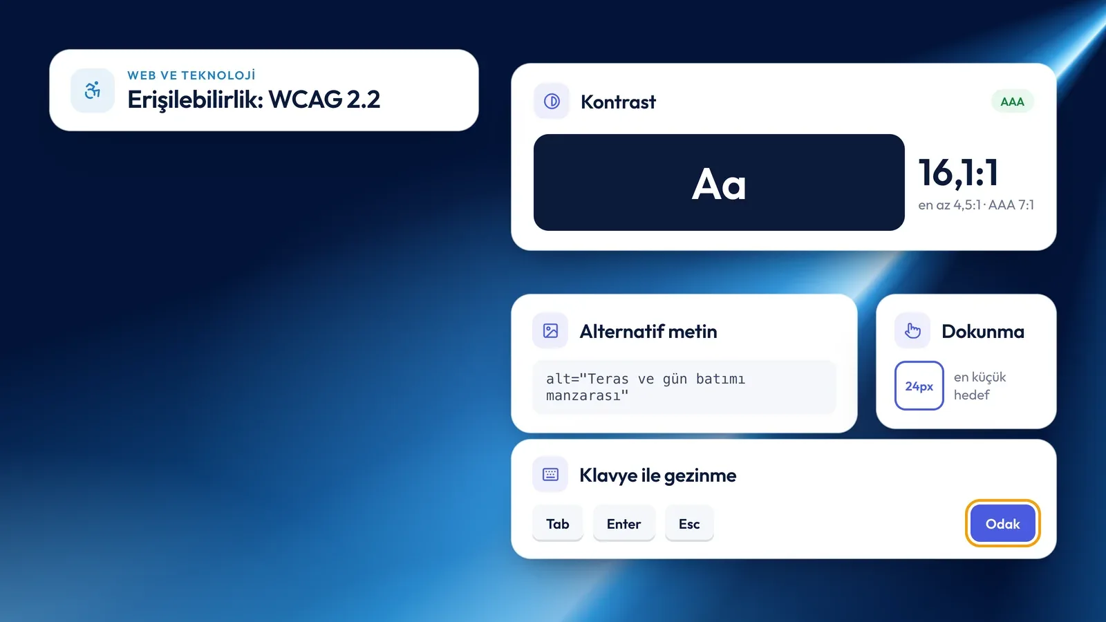 Web sitesi erişilebilirliği: WCAG 2.2 ile temel kontroller