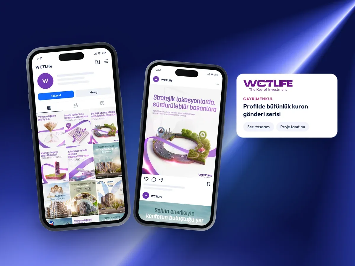 WCTLife için hazırladığımız gönderi serisi, profil ızgarasında