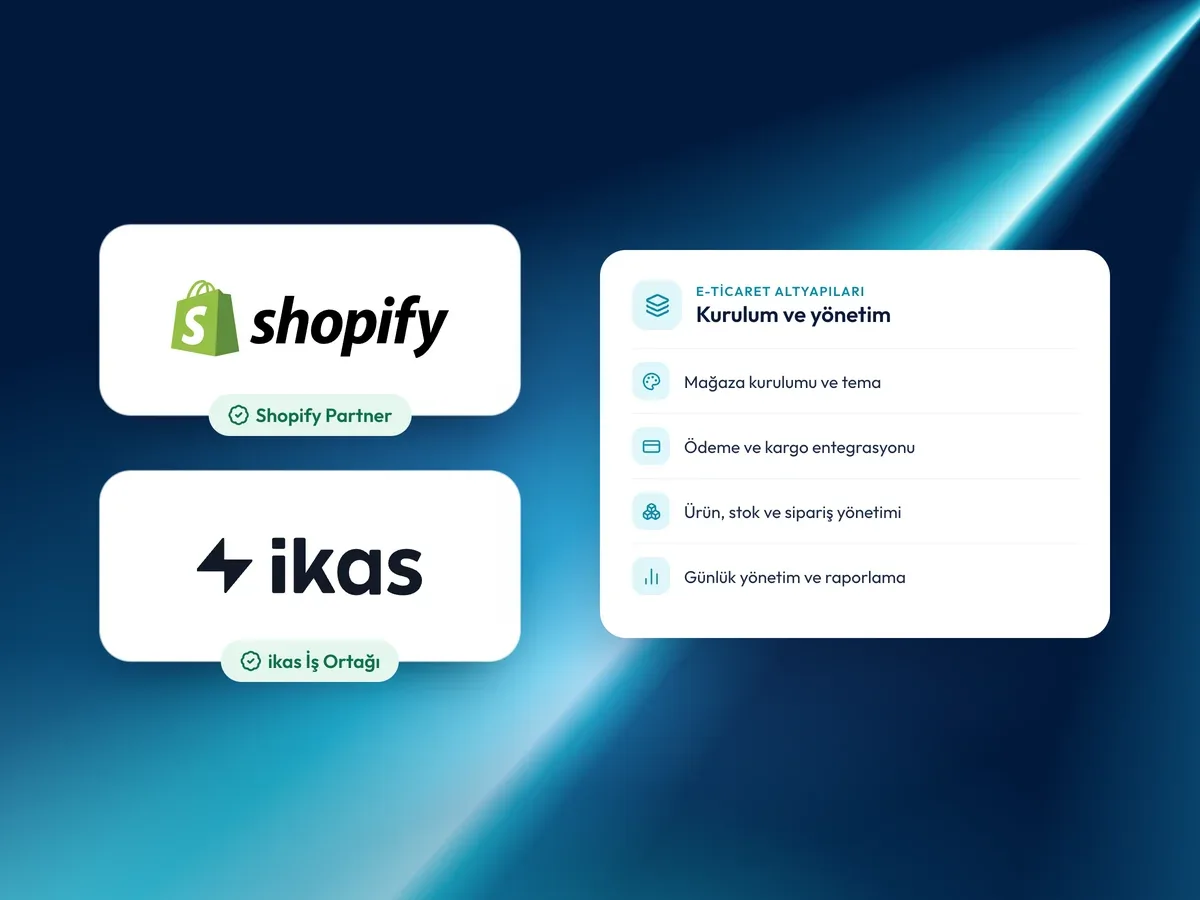 E-ticaret altyapıları: Shopify Partner ve ikas İş Ortağı olarak kurulum ve yönetim